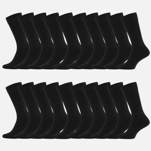 Bambus strømper i sort til kvinder 20-pak