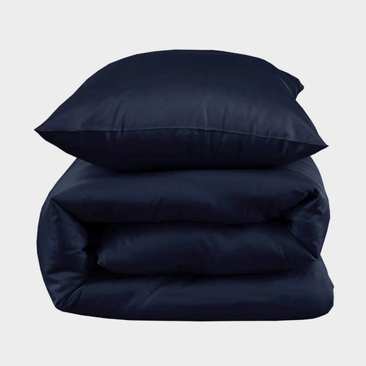 Bambus sengetøj i navy blå fra Bambuni