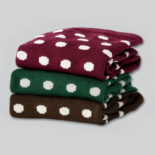 Bambus 3-pak prikkede strømper til damer