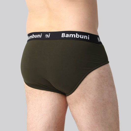 Bambus briefs mørkegrøn mænd bag