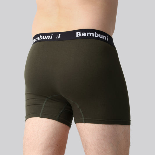Bambus underbukser mørkegrøn mænd bag