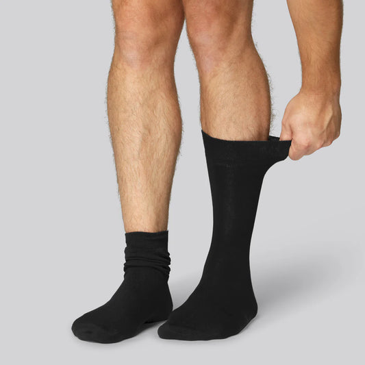 Bambus strømper i sort til mænd 5-pak