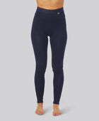 Bambus leggings i navy m. navy elastik til kvinder