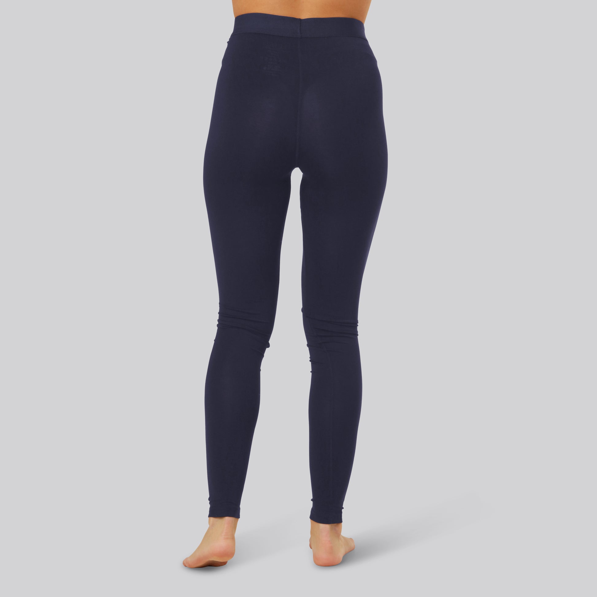 Bambus leggings i navy m. navy elastik til kvinder