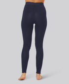 Bambus leggings i navy m. navy elastik til kvinder