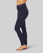 Bambus leggings i navy m. navy elastik til kvinder