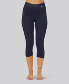 Bambus 3/4 leggings i navy m. navy elastik til kvinder