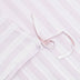 Bambus sengetøj hvid/gammel rosa stribet bred