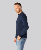 Bambus poloskjorte i navy til mænd