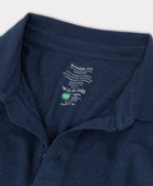 Bambus langærmet polo i navy til mænd