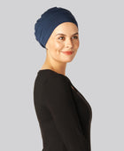 Bambus klassisk turban i navy til damer