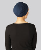 Bambus klassisk turban i navy til damer