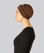 Bambus snoet turban i brun til damer