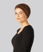 Bambus snoet turban i brun til damer