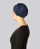 Bambus snoet turban i navy til damer