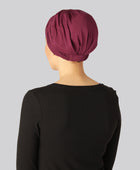 Bambus snoet turban i bordeaux til damer