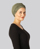 Bambus snoet turban i oliven til damer