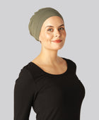 Bambus klassisk turban i oliven til damer