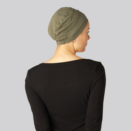 Bambus klassisk turban i oliven til damer