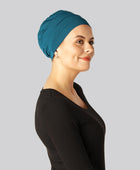 Bambus klassisk turban i blå til damer