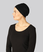 Bambus klassisk turban i sort til damer