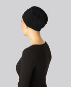 Bambus klassisk turban i sort til damer