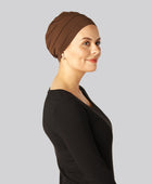 Bambus klassisk turban i brun til damer