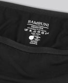 Bambus højtaljet g-streng i sort til damer