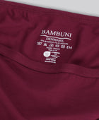 Bambus højtaljet g-streng trusse i bordeaux til damer