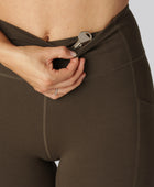 Bambus fitness 3/4 tights i brun til damer