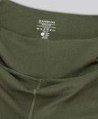 Bambus fitness shorts kort i grøn til damer
