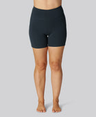 Bambus fitness shorts kort i navy til damer