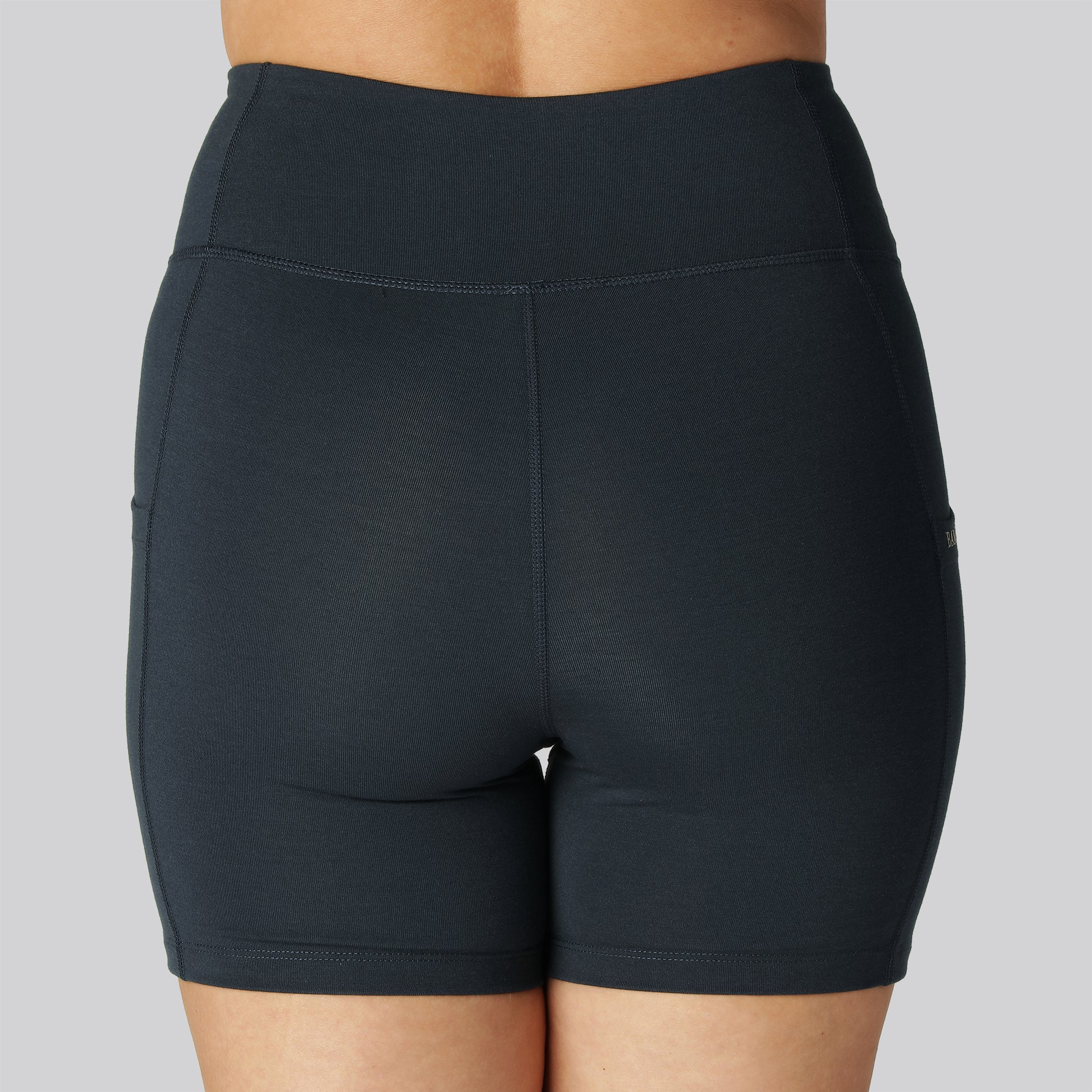 Bambus fitness shorts kort i navy til damer