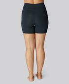 Bambus fitness shorts kort i navy til damer