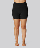 Bambus fitness shorts kort i sort til damer