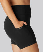 Bambus fitness shorts kort i sort til damer