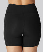 Bambus fitness shorts kort i sort til damer
