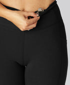 Bambus fitness 3/4 tights i sort til damer