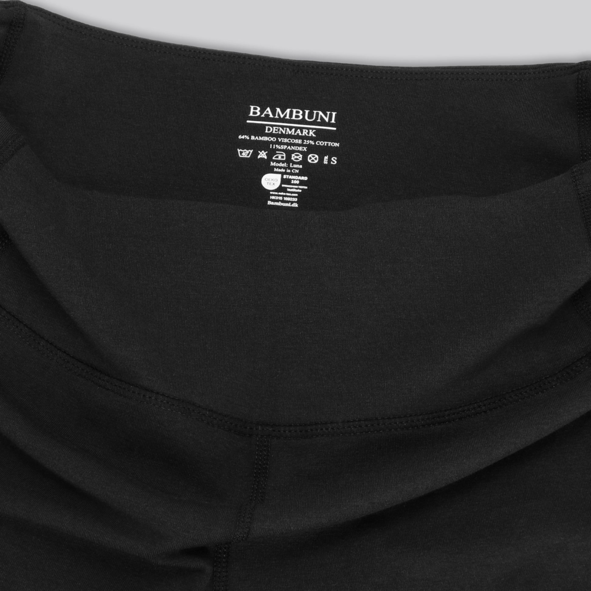Bambus fitness shorts kort i sort til damer