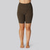 Bambus fitness shorts i brun til damer