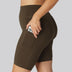 Bambus fitness shorts i brun til damer