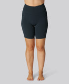 Bambus fitness shorts i navy til damer