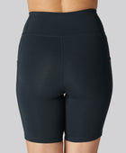 Bambus fitness shorts i navy til damer
