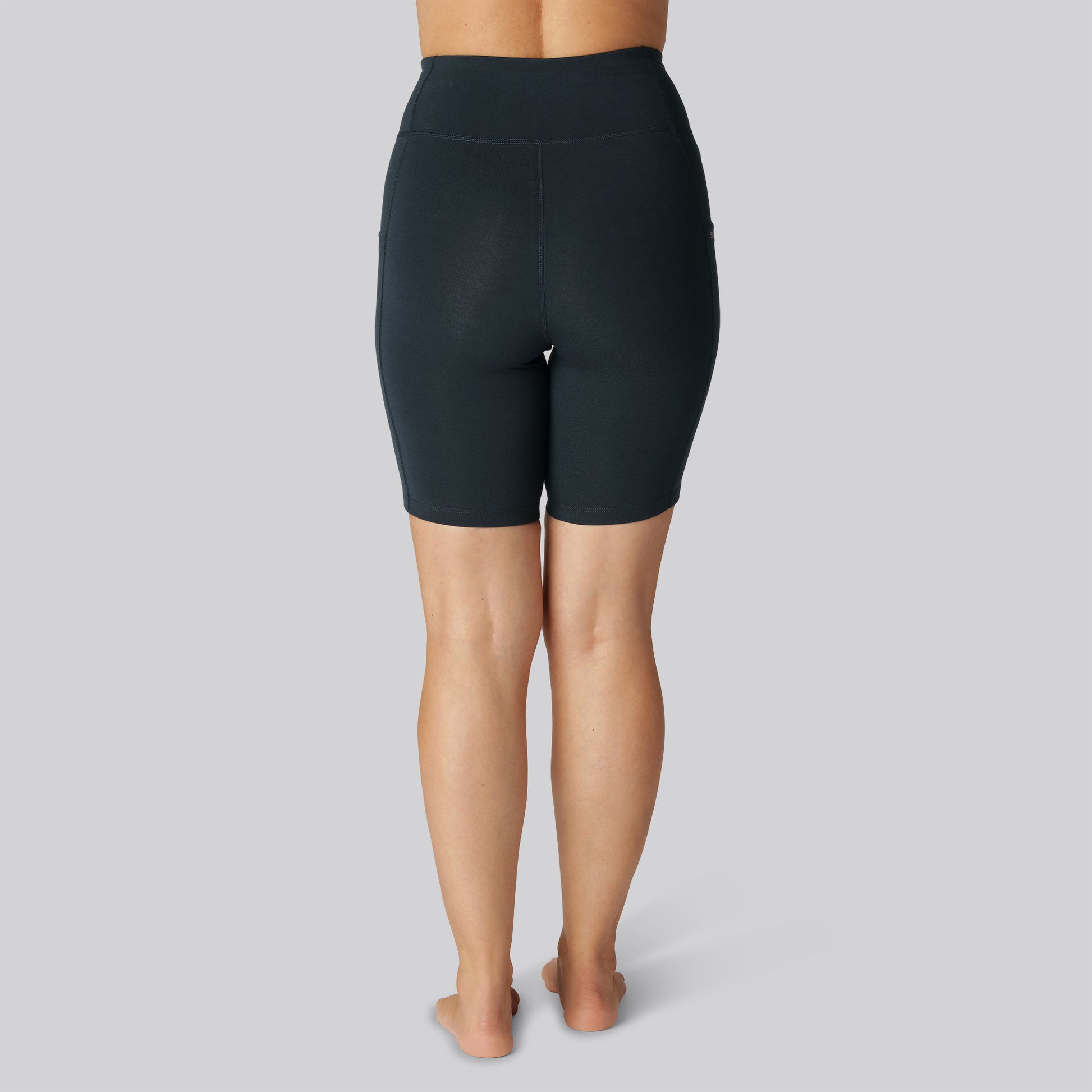 Bambus fitness shorts i navy til damer