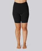 Bambus fitness shorts i sort til damer