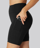 Bambus fitness shorts i sort til damer