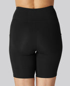 Bambus fitness shorts i sort til damer