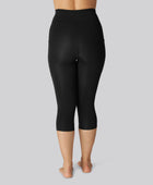 Bambus fitness 3/4 tights i sort til damer