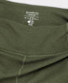 Bambus fitness 3/4 tights i grøn til damer