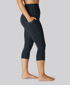 Bambus fitness 3/4 tights i navy til damer